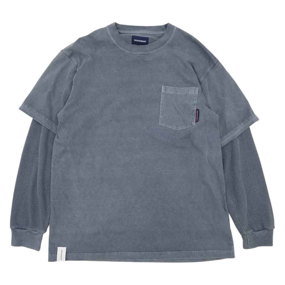 DESCENDANT ディセンダント 長袖シャツ MILITIA LAYERED TEE ワッフル