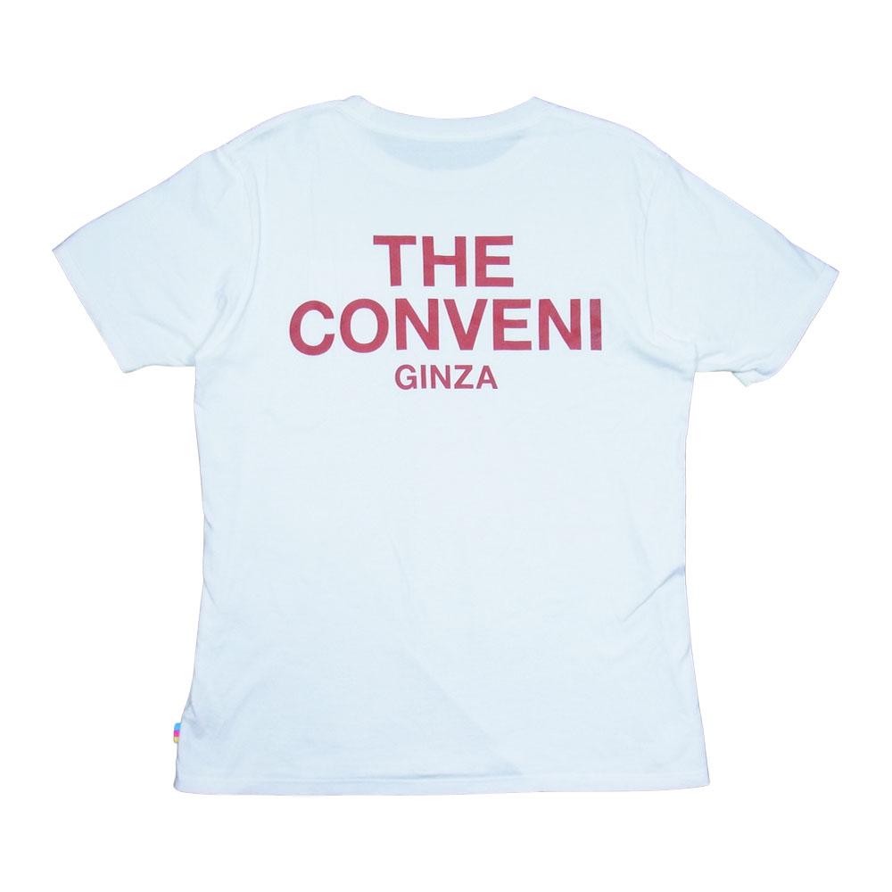 ザコンビニ ギンザ THE CONVENI GINZA Ｔシャツ バックプリント Tシャツ レッドプリント ホワイト系 L