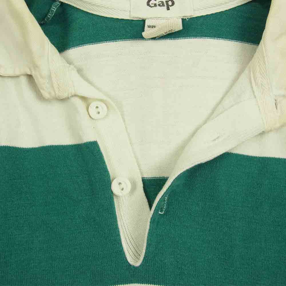 GAP ギャップ 半袖シャツ ビンテージ 00s USA製 ラガーシャツ ホワイト系 グリーン系 XL