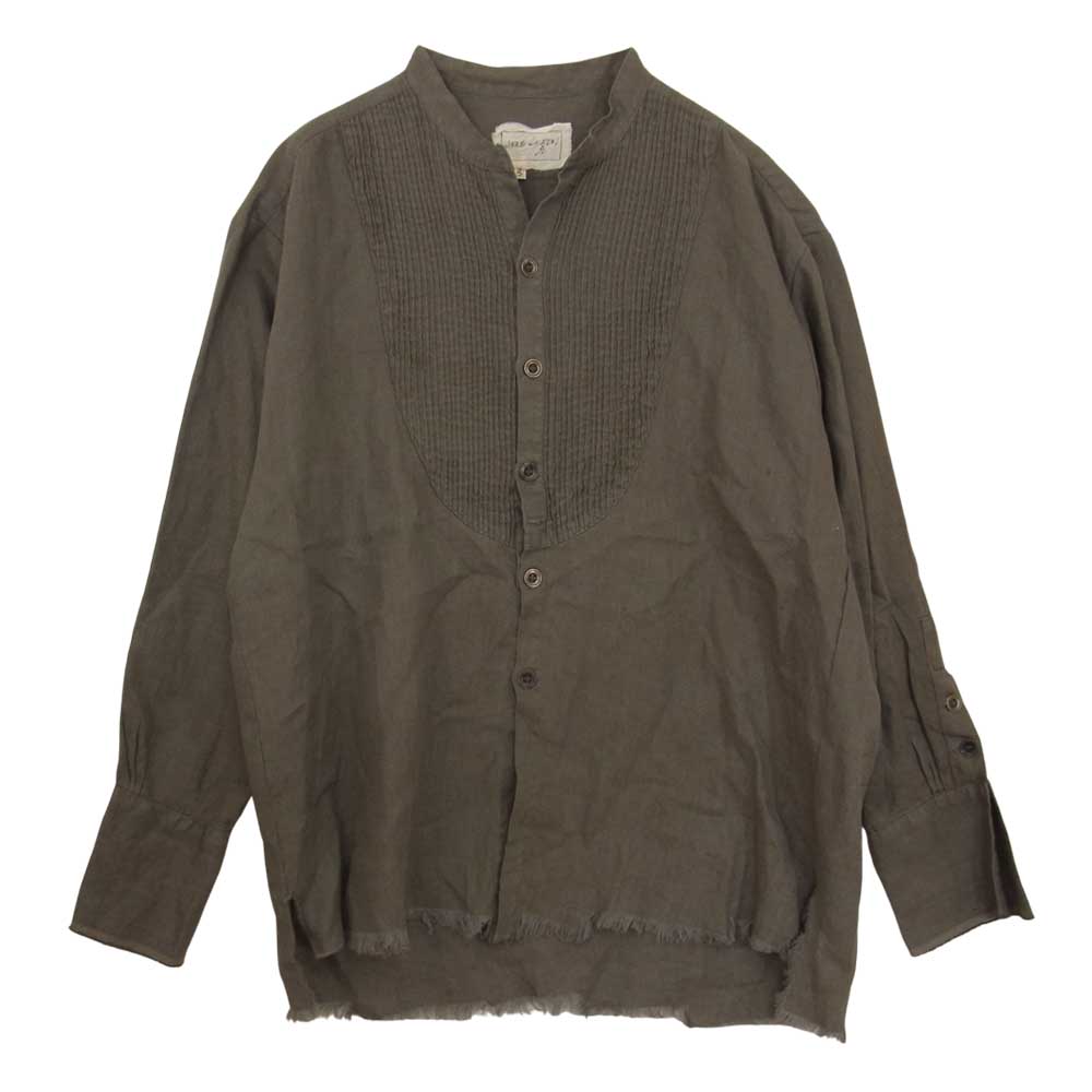 グレッグローレン GREG LAUREN 長袖シャツ ARMY LINEN STUDIO SHIRT