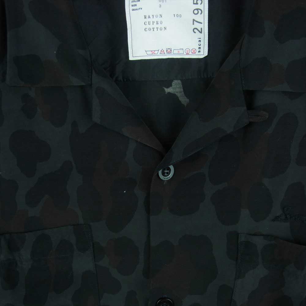 Sacai サカイ 半袖シャツ 22SS 22-02795M Leopard Print Bowling Shirt