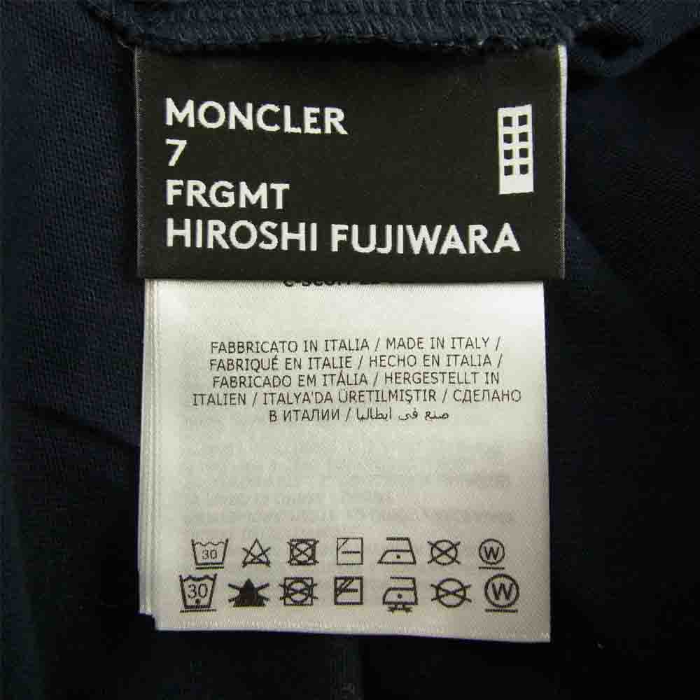 MONCLER モンクレール Ｔシャツ GENIUS ジーニアス fragment フラグメント モンクレールジャパンタグ MAGLIA  T-SHIRT ロゴ刺繍 バックプリント Tシャツ ネイビー系 XXL