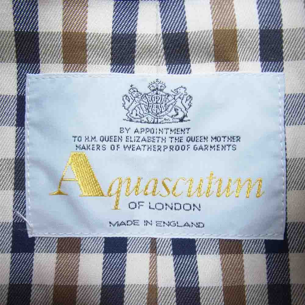 Aquascutum アクアスキュータム コート 英国製 旧タグ Balmacaan Coat バルマカーン ステンカラー コート ベージュ系  サイズ表記無し