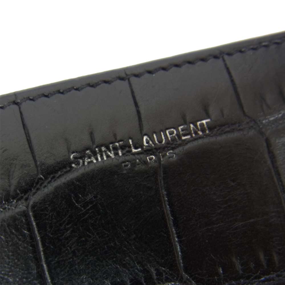 SAINT LAURENT サンローラン 財布 328558 型押し ラウンドファスナー