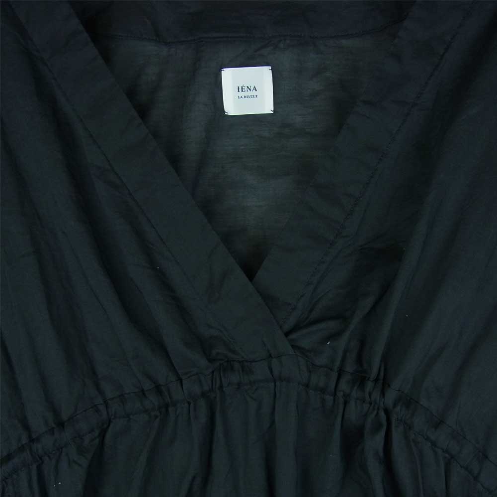 Iena イエナ ワンピース タッセルギャザー 半袖 ワンピース コットン 日本製 ブラック系 F 新古品 未使用 Smasell スマセル 公式通販 サスティナブルアウトレットモール スマセル