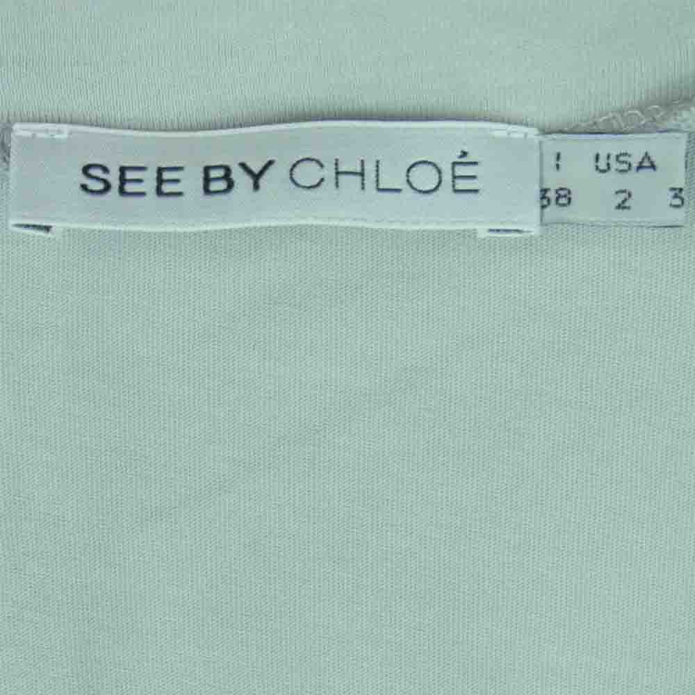 SEE BY CHLOE シーバイクロエ Ｔシャツ L4A9001 ロゴプリント カットソー Vネック Tシャツ コットン 中国製 グレー系 -  SMASELL（スマセル）公式通販／サスティナブルアウトレットモール スマセル