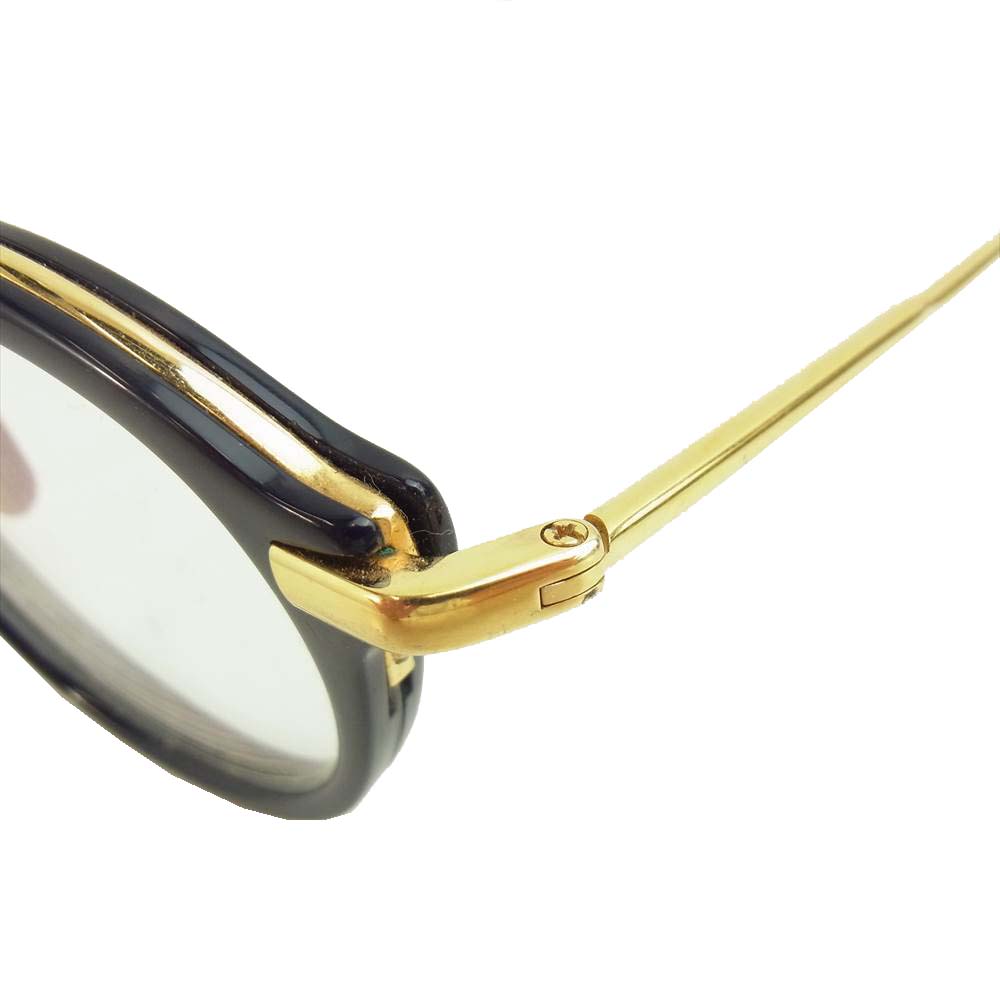 THOM BROWNE トムブラウン メガネ TBー011FーTー49 ボストンタイプ 眼鏡 度入り 眼鏡 アイウェア ダークネイビー系 ゴールド系