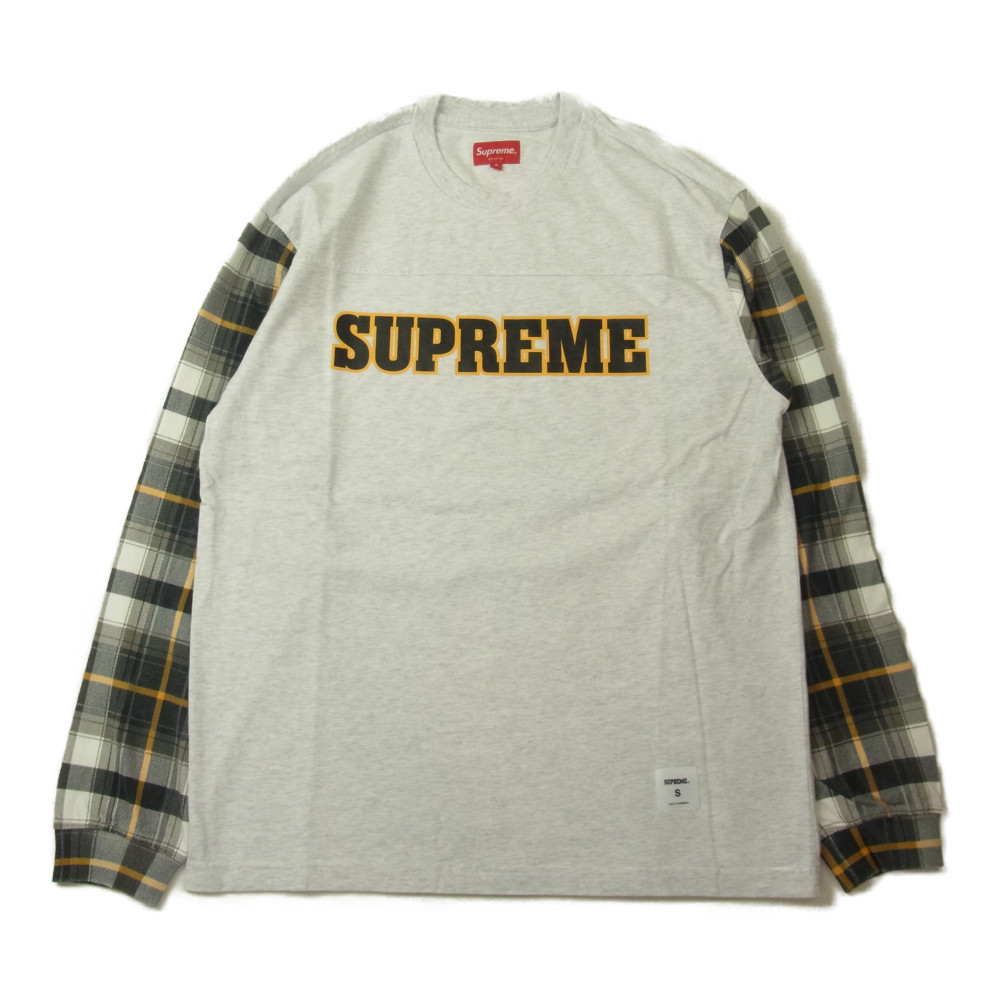 Supreme シュプリーム Ｔシャツ 21AW Plaid Sleeve L/S Tee プレイド