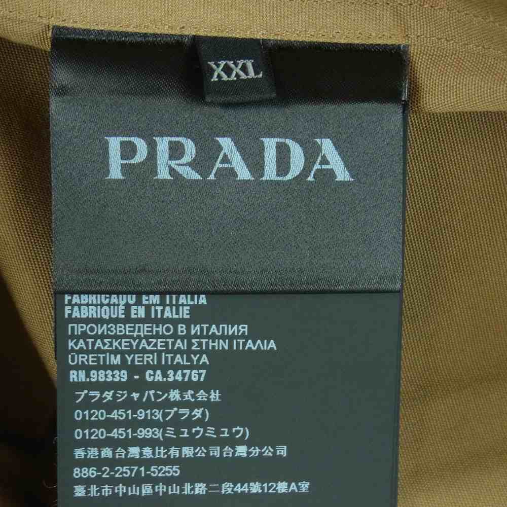 PRADA プラダ 半袖シャツ UCM006 1BMS 国内正規品 2021年製 オーバーサイズ オープンカラー 半袖 シャツ ブラウン系  XXL【美品】