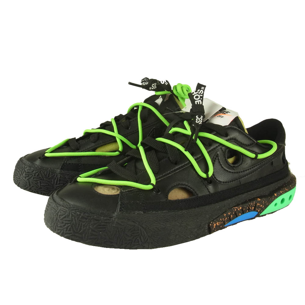 NIKE ãã¤ã­ ã¹ãã¼ã«ã¼ DH7863-001 Ã OFF-WHITE ãªããã¯ã¤ã Blazer Low ãã¬ã¶ ã­ã¼ 77 OW ã·ã¥ã¼ãº ãã©ãã¯ç³» 25ãæ°å¤åããæªä½¿ç¨ 