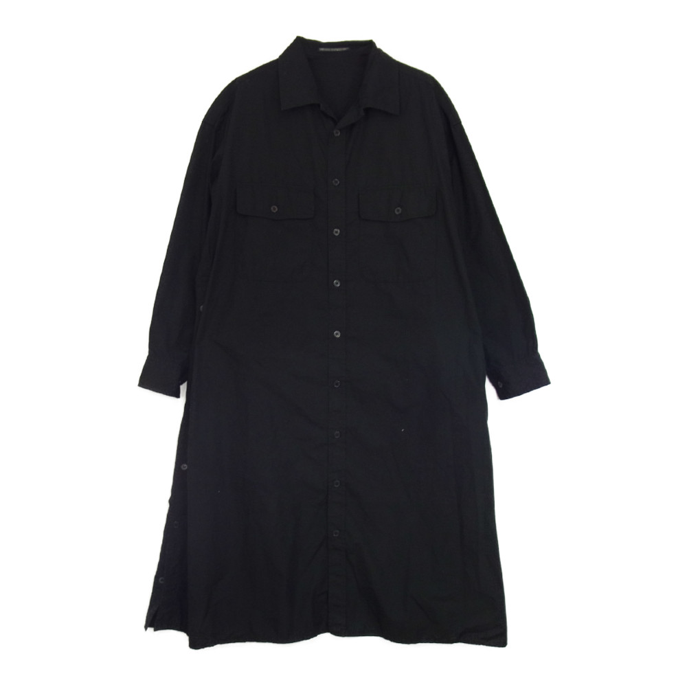 Yohji Yamamoto ヨウジヤマモト ブラウス +NOIR プリュスノアール 19SS HN-C07-001 バックプリント ロングシャツ  ブラウス ブラック系 1