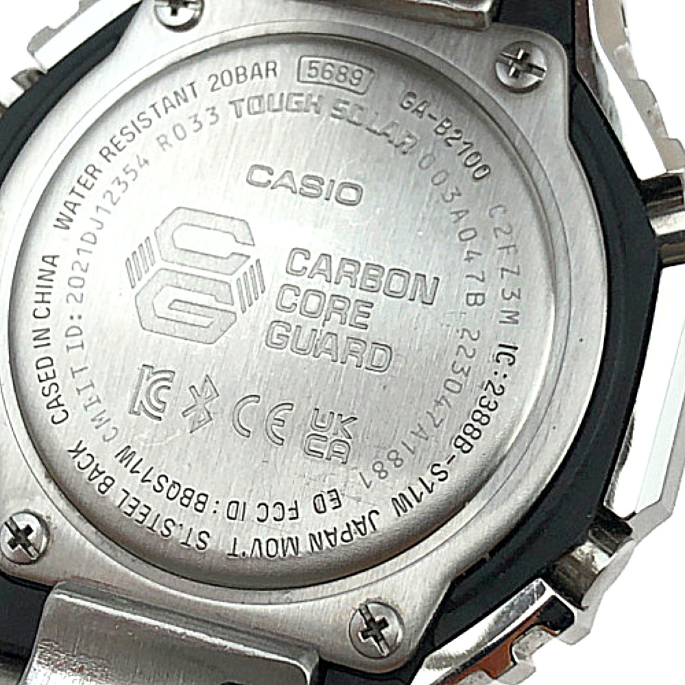 G Shock ジーショック 時計 Ga B2100 1ajf 社外品ベゼル付き 社外品ベルト付き カスタム シルバー系 Smasell スマセル 公式通販 サスティナブルアウトレットモール スマセル