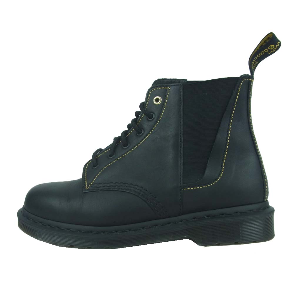 Yohji Yamamoto ヨウジヤマモト ブーツ Dr.Martens ドクターマーチン 19AW AW006 HC-E04-761 6ホール  サイドゴア ブーツ ブラック系 UK9【美品】