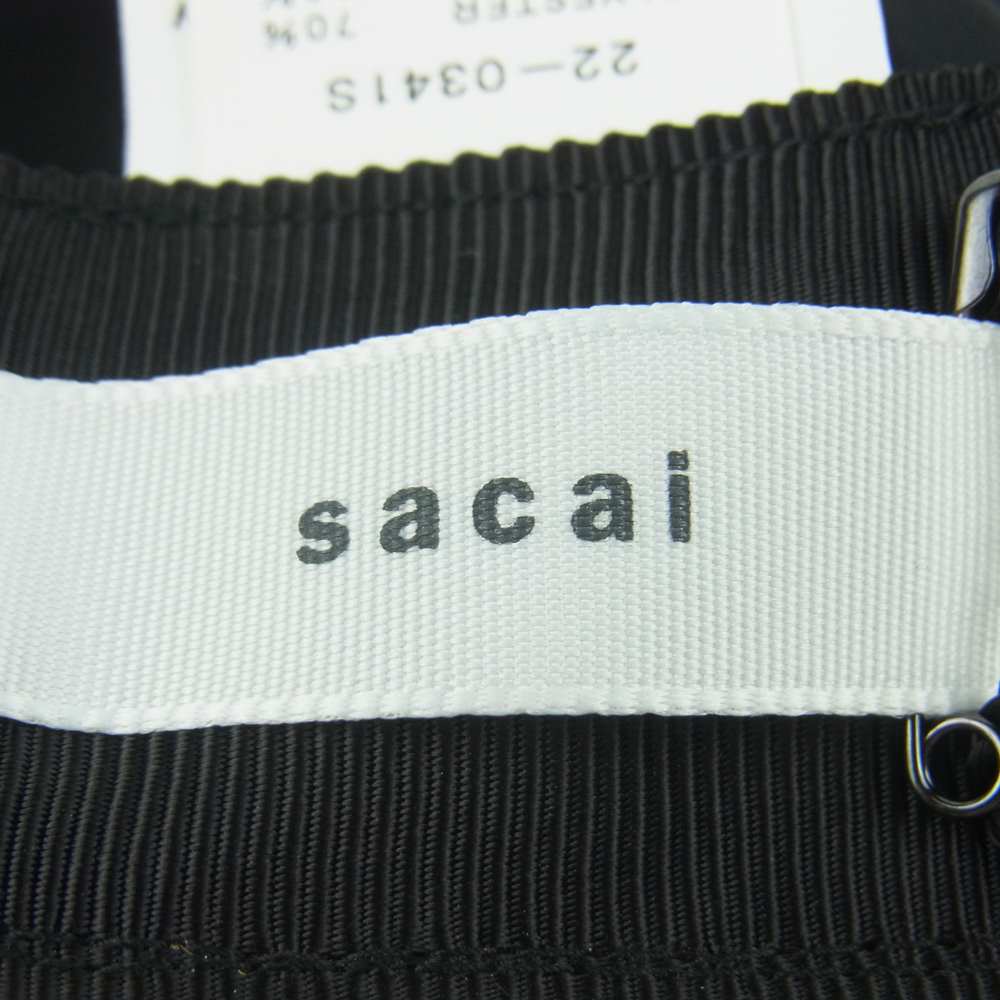 Sacai サカイ 帽子 22SS 22-0341S S Cap Suiting ロゴ 刺繍 6パネル