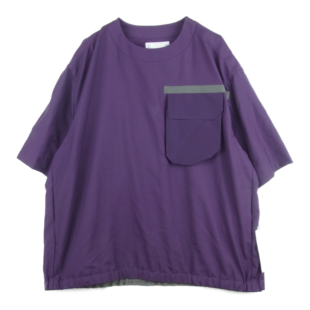 Sacai サカイ 半袖Tシャツ 22SS 22-02671M Suiting Mix Pullover ミックス プルオーバー シャツ