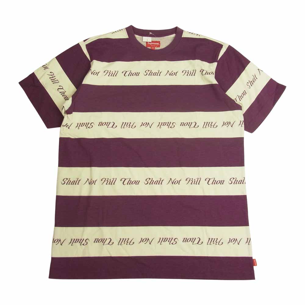 Supreme シュプリーム Ｔシャツ 16SS Thou Shalt Not Striped Top