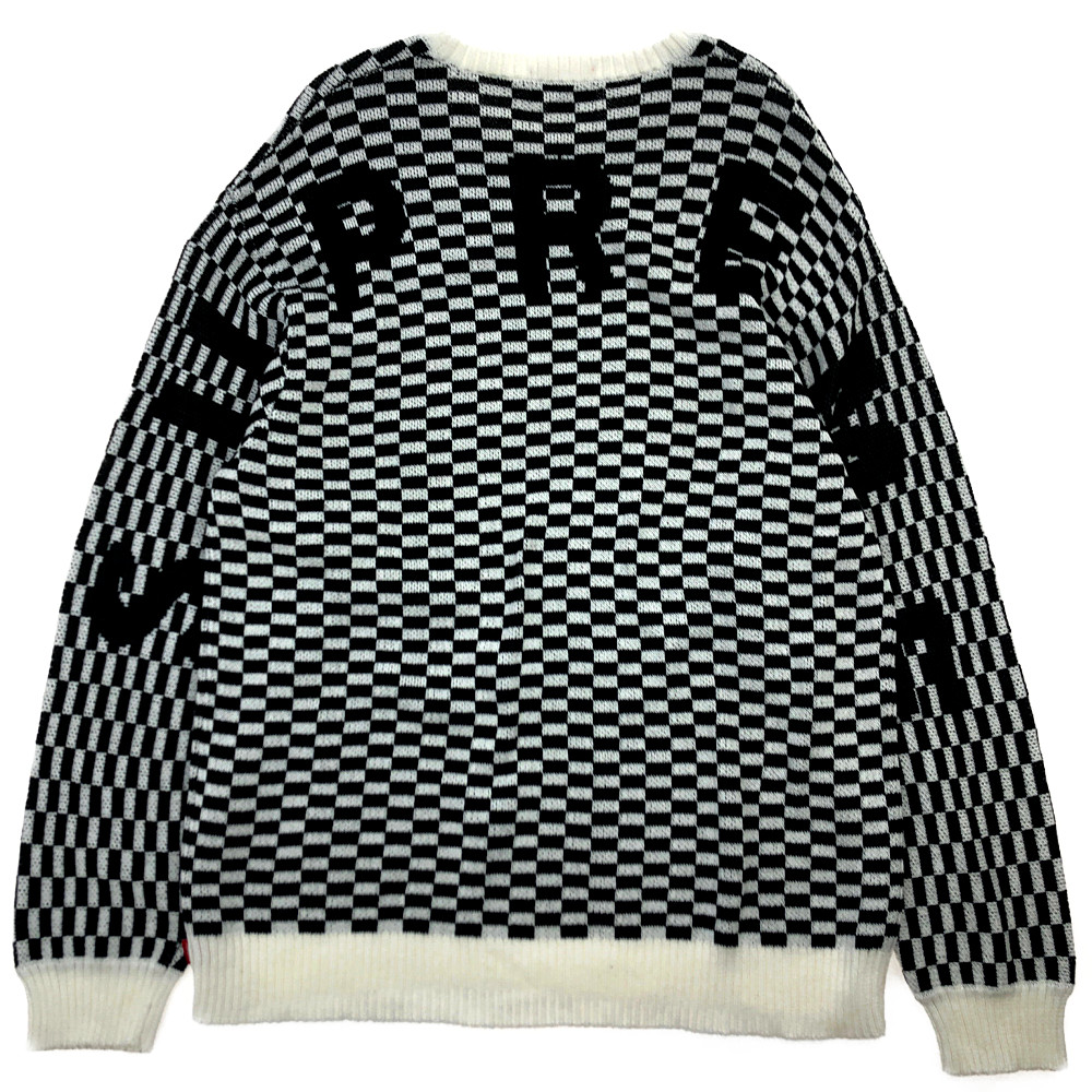 Supreme シュプリーム ニット 20SS Back Logo Sweater Checkerboard ...