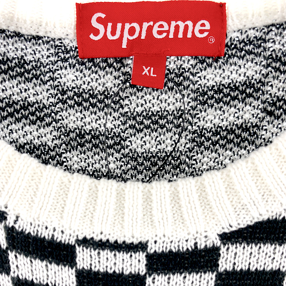Supreme シュプリーム ニット 20SS Back Logo Sweater Checkerboard