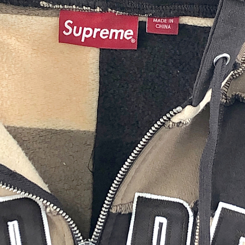 Supreme シュプリーム パーカー Reverse Patchwork Zip Up Hooded