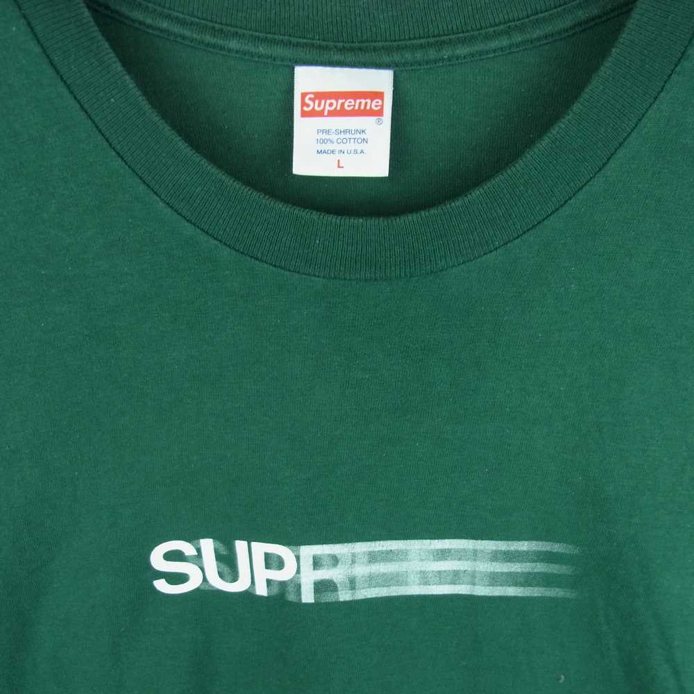 Tシャツ/カットソー(半袖/袖なし)Supreme Logo Motion Tee Dark Green 緑 XL