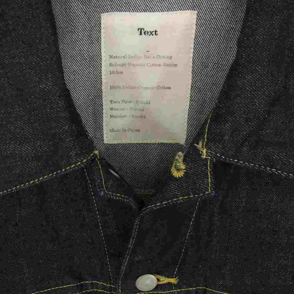 テクスト Text デニムジャケット T20A-17BL01C Denim Jacket One Wash