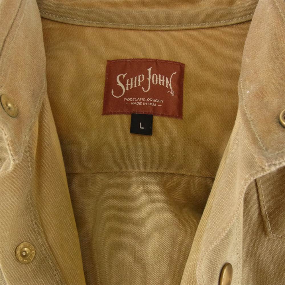 シップジョン SHIP JOHN 長袖シャツ Townes Waxed Canvas Shirt