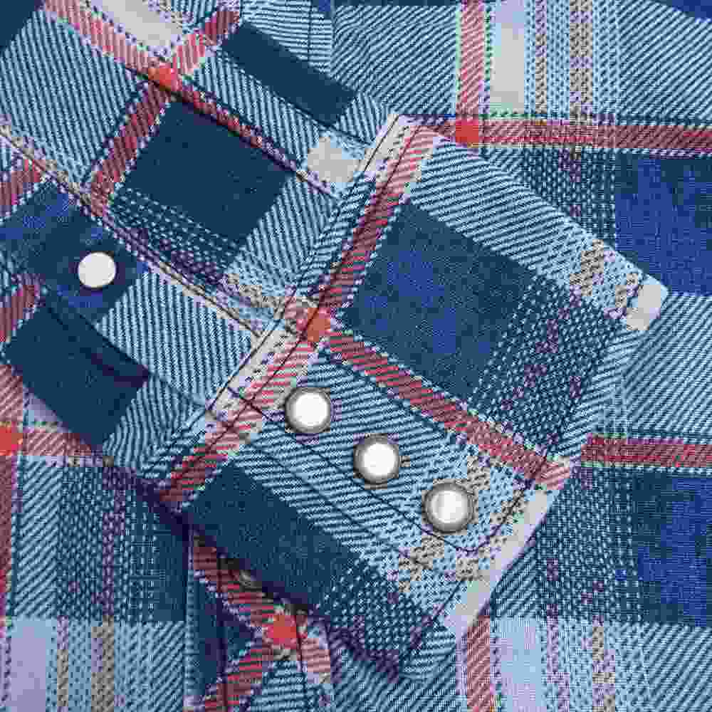 TMT ティーエムティー 長袖シャツ TSH-S1706 ORIGINAL INDIGO CHECK