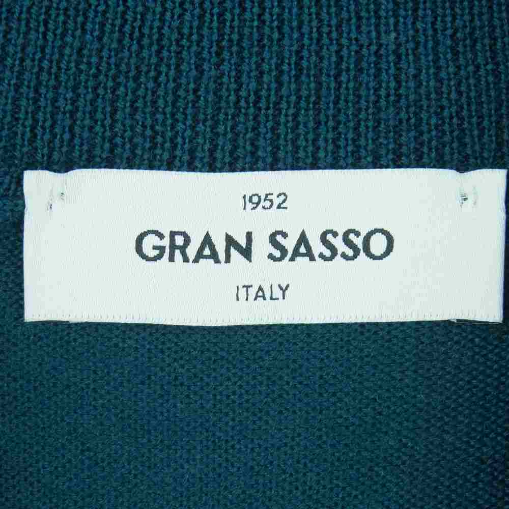 GRAN SASSO グランサッソ ニット・セーター -(XS位) 緑クルーネック袖丈