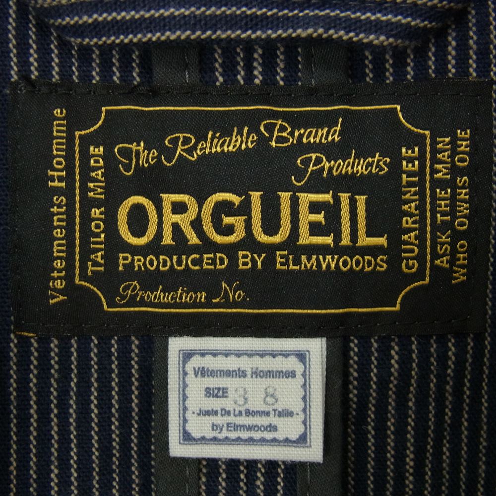 れています ORGUEIL オルゲイユ OR-4198A Stripe Sack Jacket