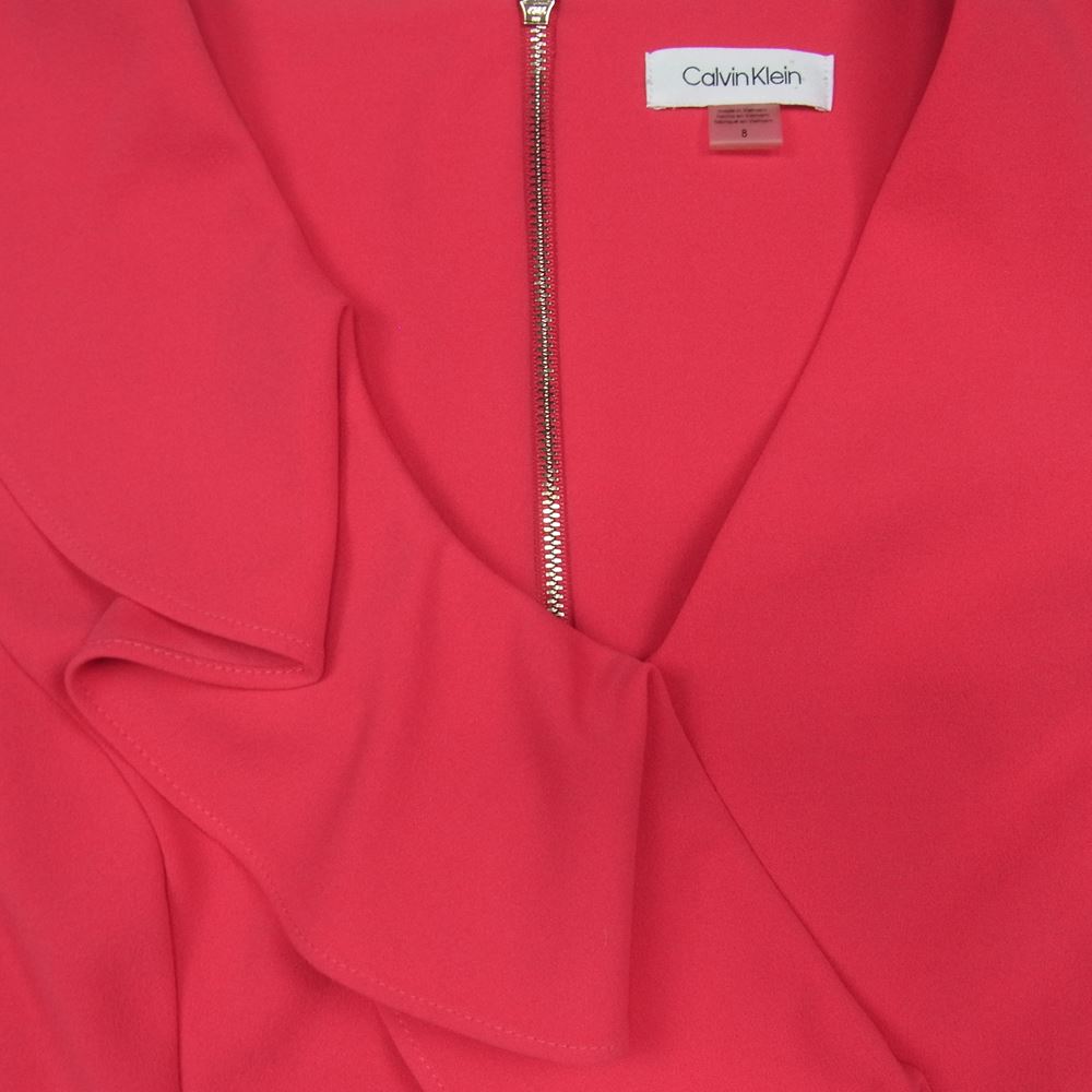 カルバンクライン Calvin Klein ワンピース ノースリーブ フリル ドレス ワンピース ベトナム製 ビビッドピンク系 8 美品 Smasell スマセル 公式通販 サスティナブルアウトレットモール スマセル