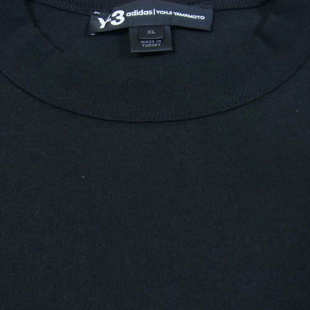 Yohji Yamamoto ヨウジヤマモト Ｔシャツ Y-3 ワイスリー FP8693 Alleyway Graphic Long-Sleeve  Top ロゴ刺? バックプリント 長袖Tシャツ ブラック系 XL【美品】