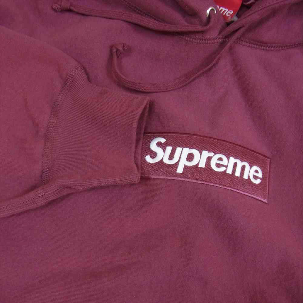 Supreme box logo Hooded Sweatshirt plumパーカー