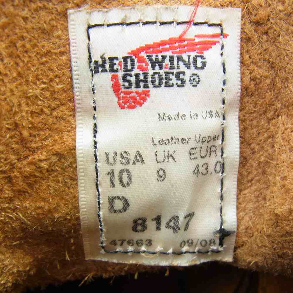 RED WING レッドウィング ブーツ 8147 6 CLASSIC MOC LUG モックトゥ