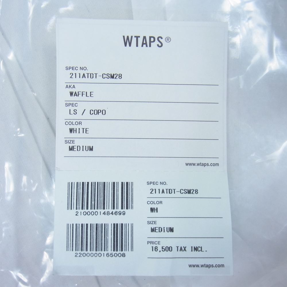 WTAPS ダブルタップス Ｔシャツ 21SS 211ATDT-CSM28 WAFFLE LS COPO