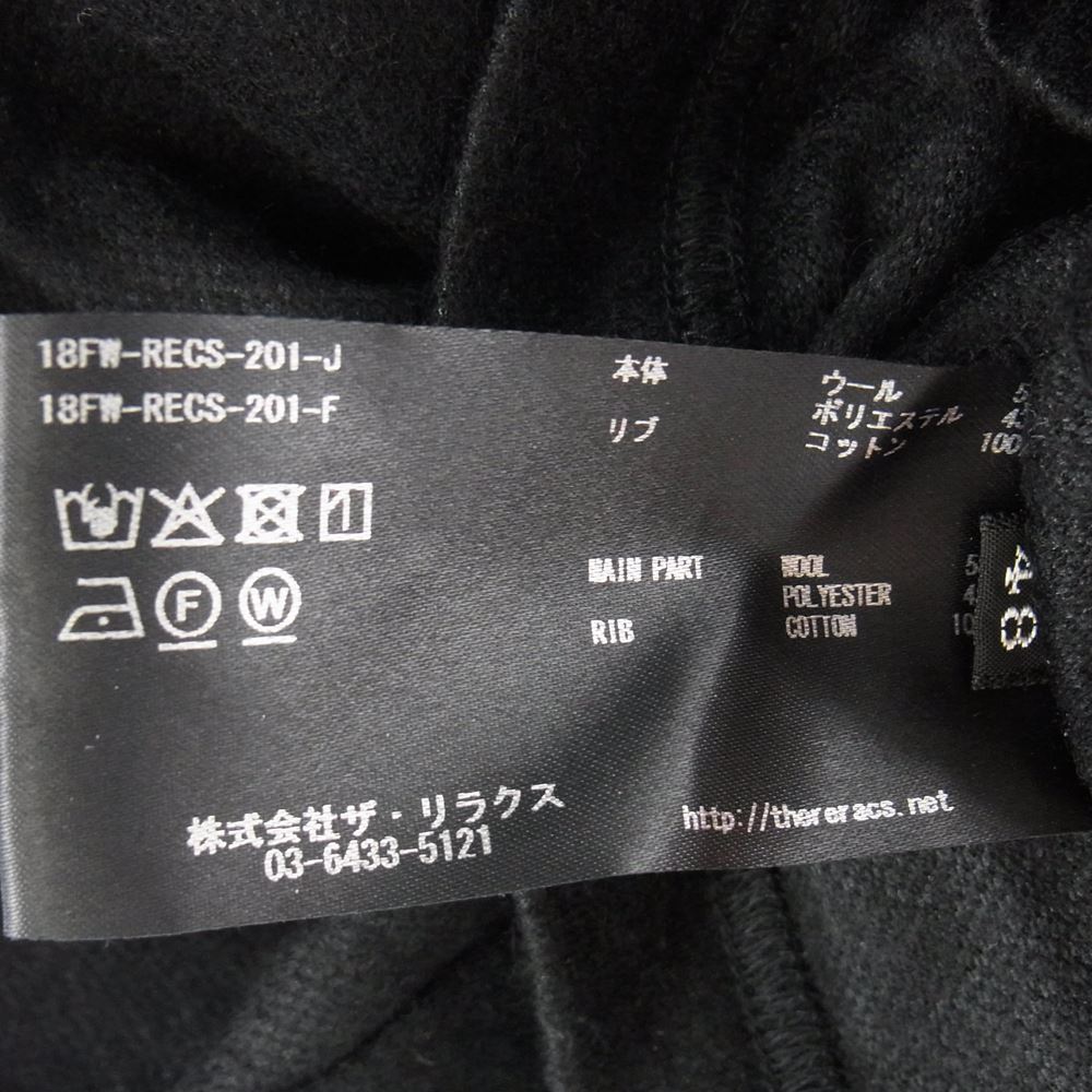 THE RERACS ザリラクス Ｔシャツ 18AW RECS-201-J BASIC CREW NECK