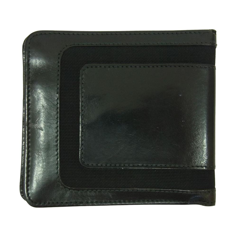 GUCCI グッチ ウォレット 二つ折り財布 ロゴ レザー ウォレット ブラック系