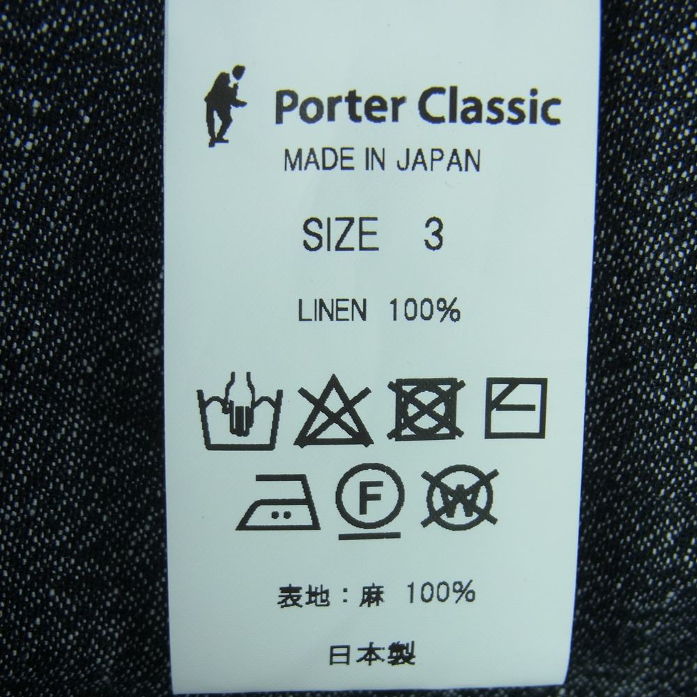 PORTER CLASSIC ポータークラシック 長袖シャツ BRESSON LINEN LONG