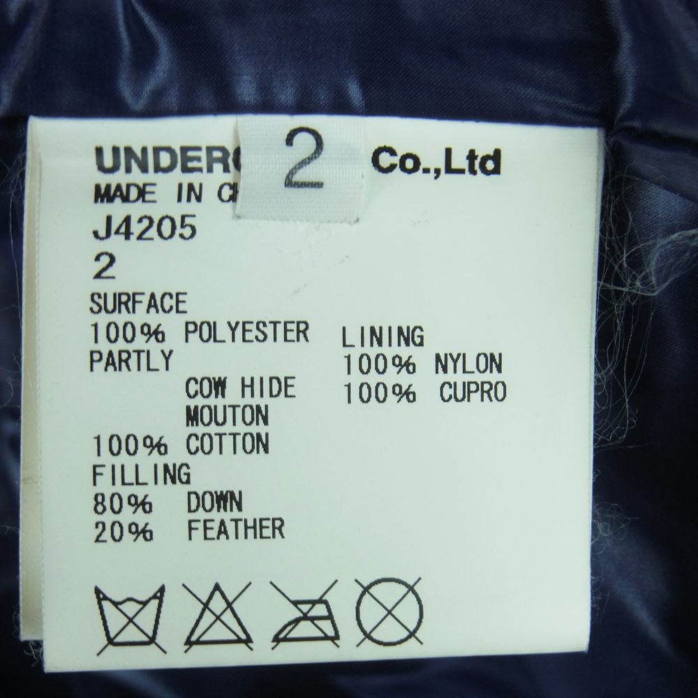 UNDERCOVER アンダーカバー ダウンジャケット 12AW J4205 袖レザー 襟