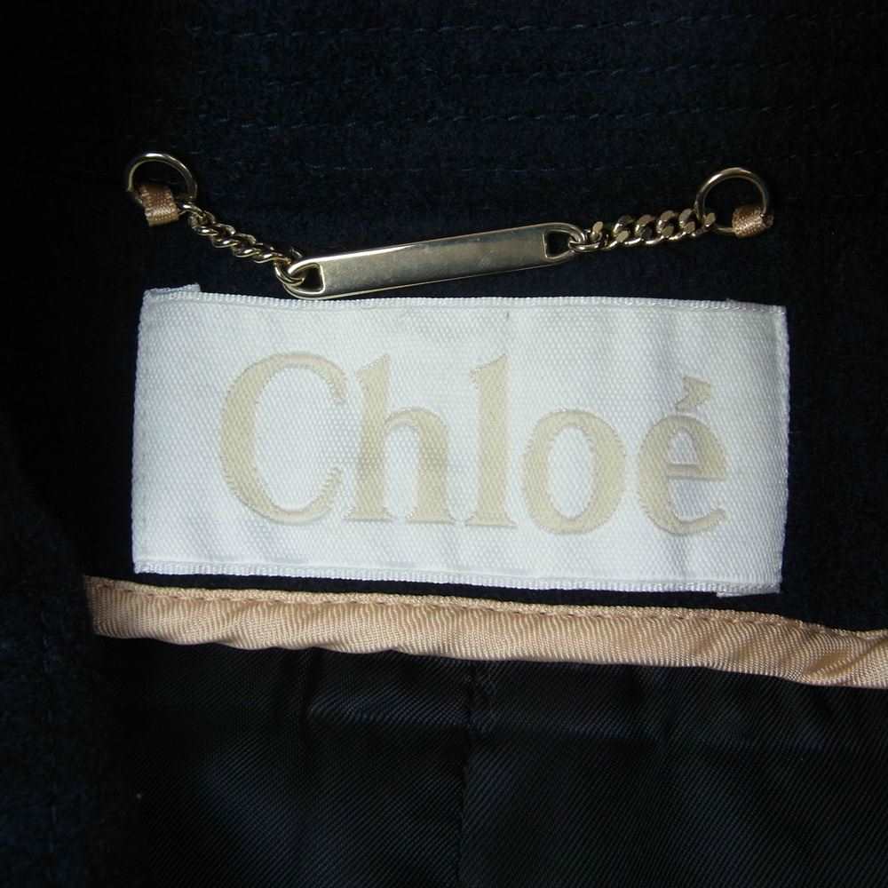 Chloe クロエ コート ウール ダブル ケープ コート ネイビー系 34 ...