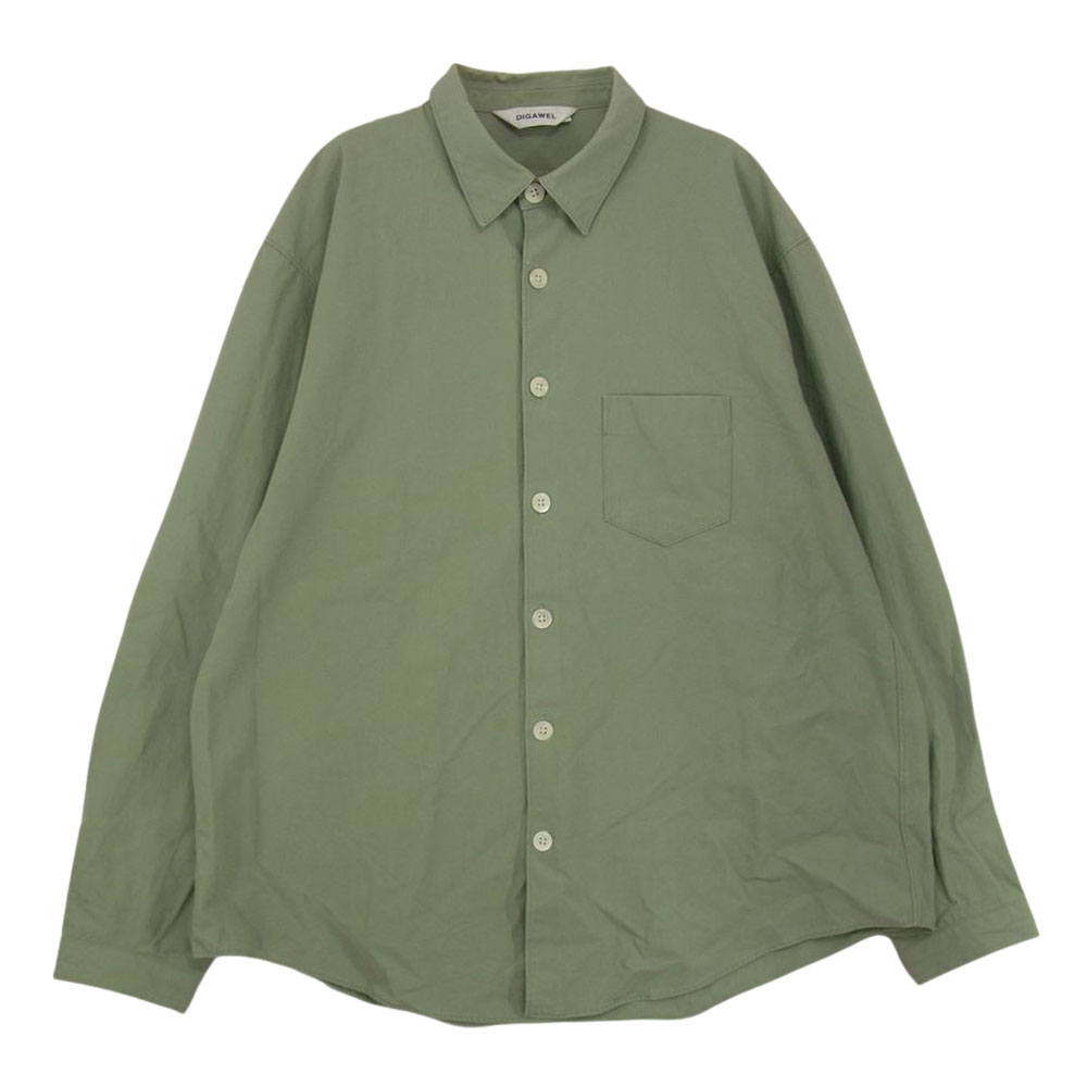 ディガウェル DIGAWEL 長袖シャツ 21AW SHIRT GENERIC MOS GREEN 長袖