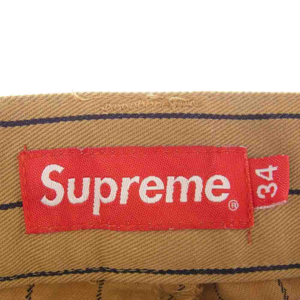 Supreme シュプリーム パンツ 21SS Work Pant Brown Stripe ストライプ