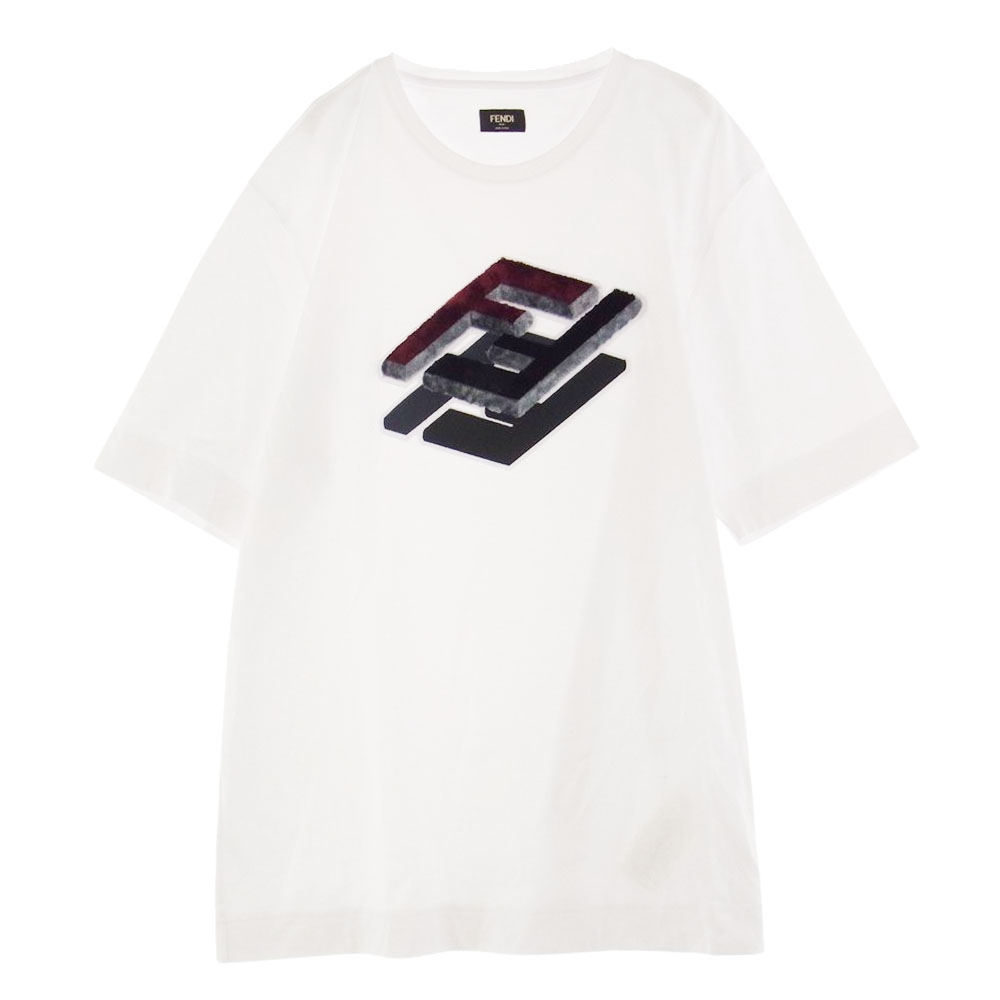 FENDI フェンディ Ｔシャツ FY0936 AL36 エンブロイダリー FF ロゴ T