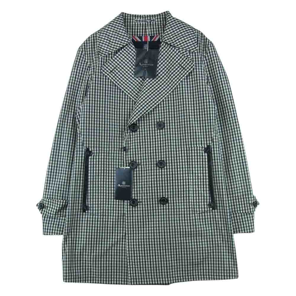 Aquascutum アクアスキュータム ピーコート A9150906 チェック柄