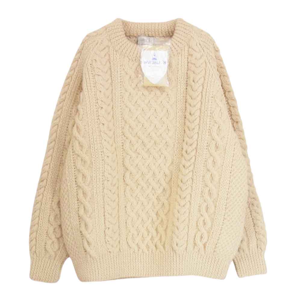 INVERALLAN インバーアラン ニット 1A CREW-NECK KNIT Natural オフ