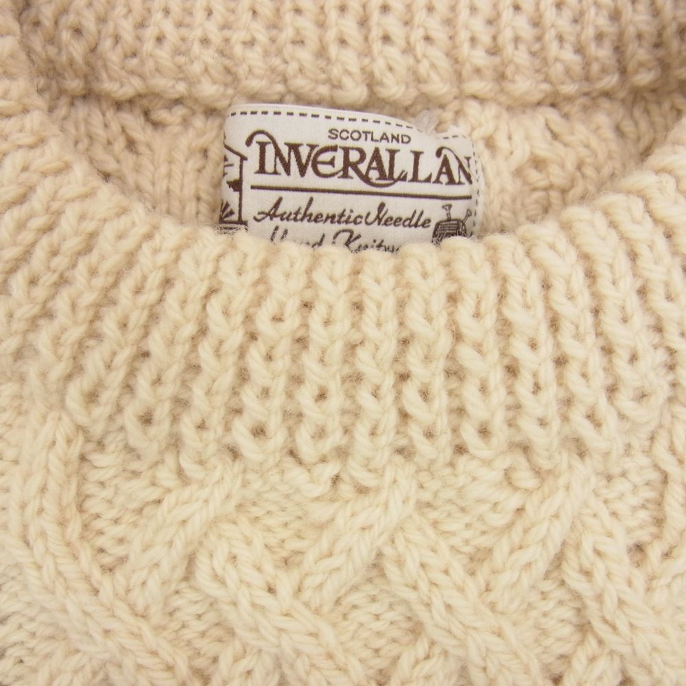 INVERALLAN インバーアラン ニット 1A CREW-NECK KNIT Natural オフ