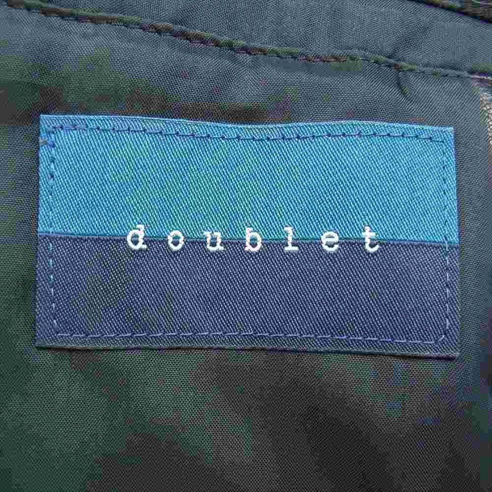 ダブレット Doublet ジャケット 16SS01BL22-1 ディアスキン コットン ボンディング ペイント ダブル ライダース ジャケット  ブラック系 マルチカラー系 M