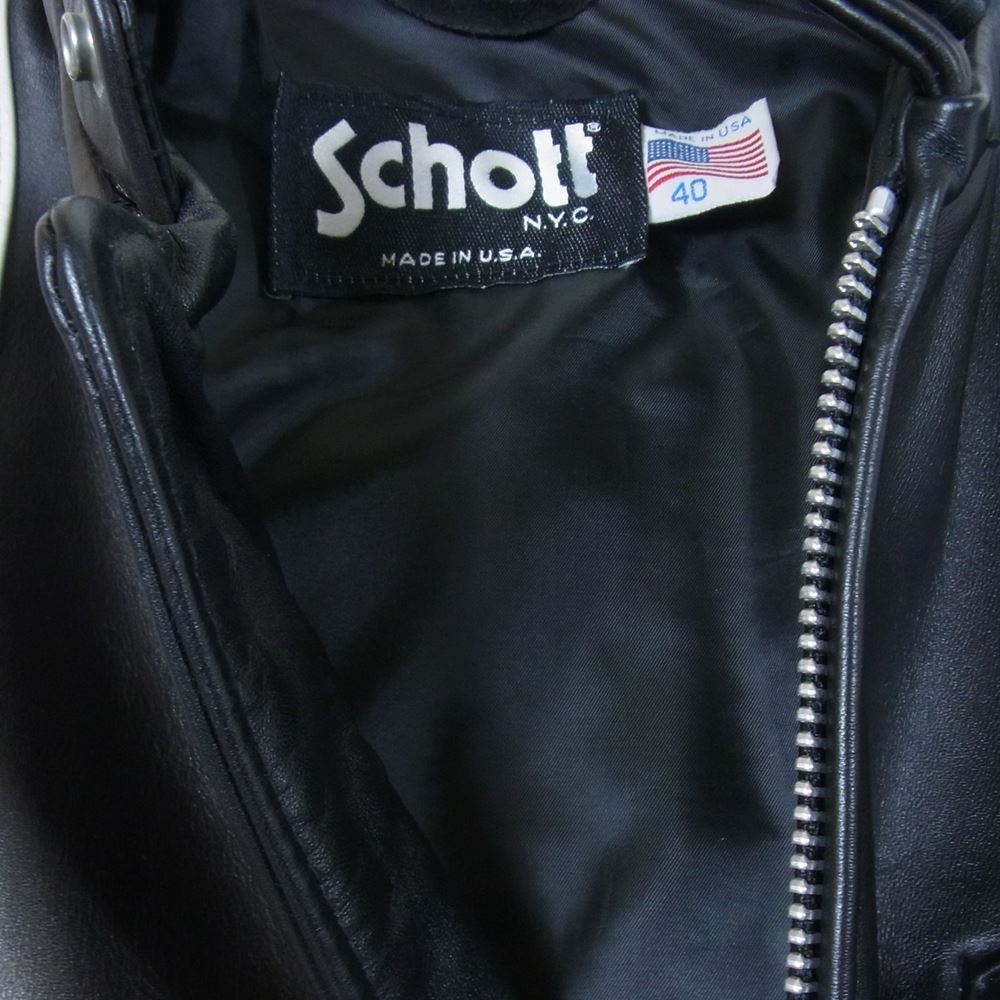 schott ショット ジャケット AT001 星条旗 2トーン レザー シングル