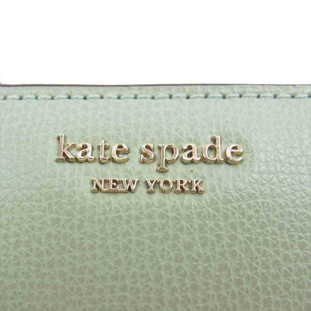 Kate Spade ケイトスペード 財布 二つ折り ジップ ウォレット 財布 ライトグリーン系