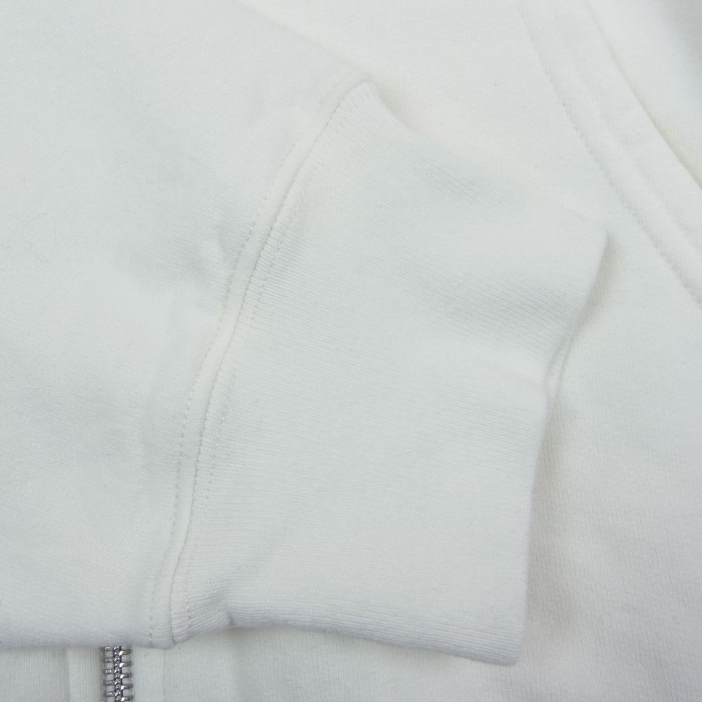 Supreme シュプリーム パーカー 19SS Small Box Zip Up Sweatshirt スモール ボックス ロゴ ジップ スウェット  パーカー ホワイト系 L【美品】