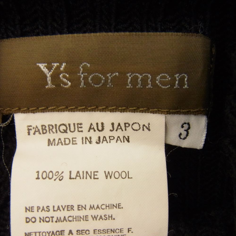 Yohji Yamamoto ヨウジヤマモト ニット Y's for men ワイズフォーメン MT-K29-137 ウールリブ タートルネック  ニット ブラック ブラック系 3